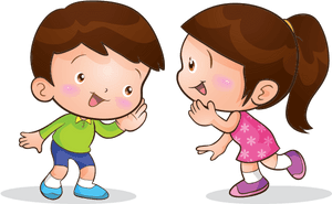 Animated Children Talking PNG image with transparent background