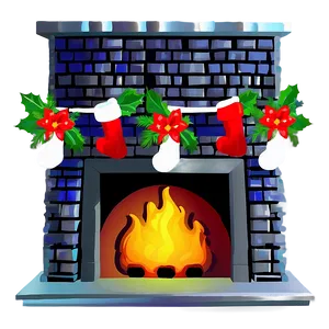 Animated Christmas Fireplace Png Tgo50 PNG Image