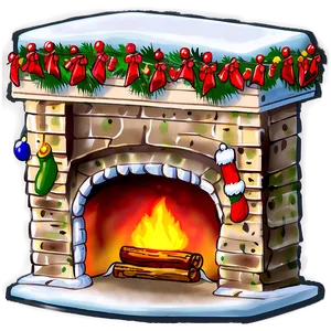 Animated Christmas Fireplace Png Unm PNG Image