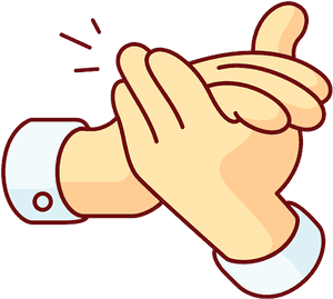 Animated Clapping Hand Gesture PNG image with transparent background