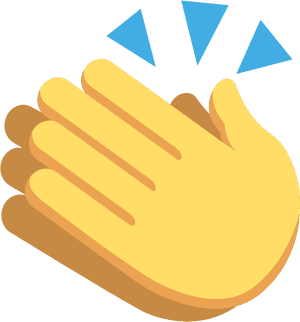 Animated Clapping Hands Emoji PNG image with transparent background