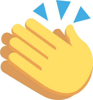 Animated Clapping Hands Emoji PNG image with transparent background