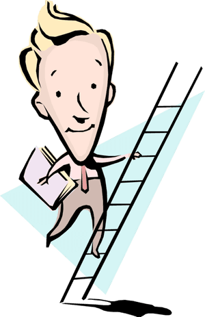 Vector Illustration Of Businessman Climbing Ladder, HD Png Download PNG image with transparent background