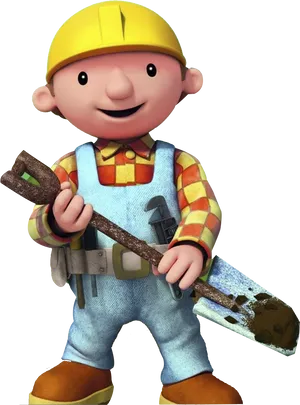 Animated Construction Characterwith Tools.png PNG Image