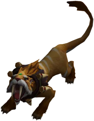 Animated Cougar Character Leap PNG Image