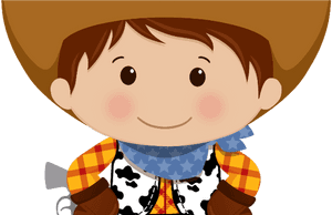 Animated Cowboy Character PNG image with transparent background