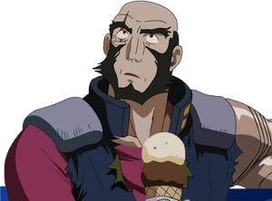 Animated Cowboy With Ice Cream PNG image with transparent background