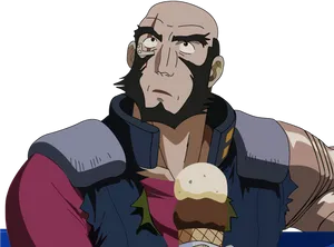 Animated Cowboy With Ice Cream PNG Image