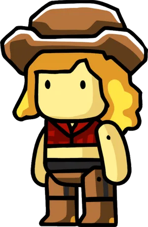 Animated Cowgirl Character.png PNG Image