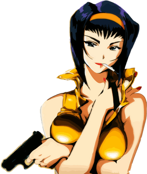 Animated Cowgirl With Gun PNG image with transparent background