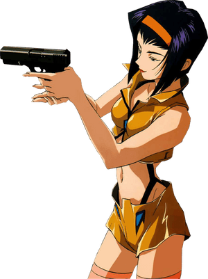 Animated Cowgirl With Gun PNG image with transparent background
