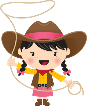 Animated Cowgirl With Lasso.png PNG image with transparent background