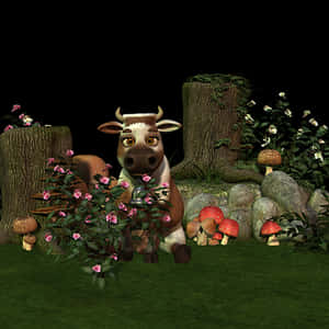 Animated Cowin Enchanted Forest PNG image with transparent background