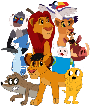The Gang In Chris The Lion Return To Pride Rock By - Cartoon, HD Png Download PNG image with transparent background
