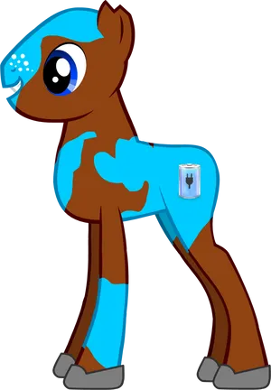 Animated Cyborg Pony Illustration.png PNG Image