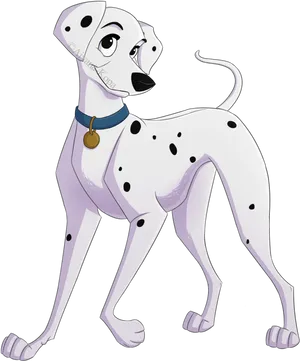 Animated Dalmatian Dog Illustration PNG Image