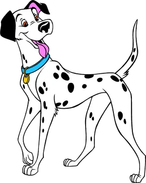 Animated Dalmatian Dog Standing PNG Image