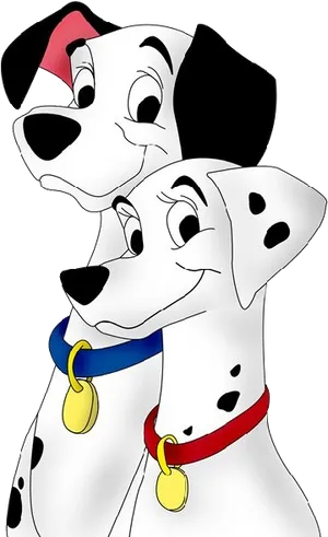 Animated Dalmatian Duo PNG Image