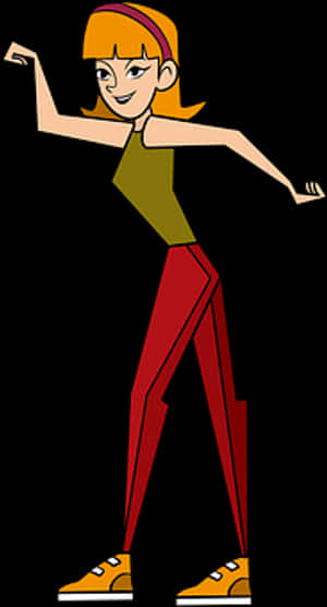 Animated Dancing Girl Character PNG image with transparent background