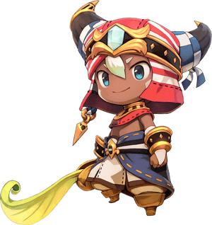 Animated Desert Warrior Character PNG image with transparent background