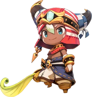 Animated Desert Warrior Character PNG Image