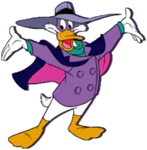 Animated Detective Duck Cartoon Character PNG Image