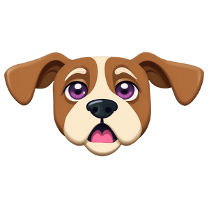 Animated Dog Face Emoji PNG 06212024 PNG