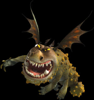 Animated Dragon Character Smiling PNG image with transparent background