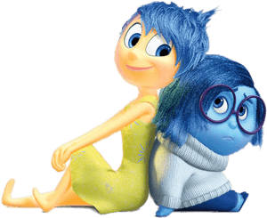 Joy And Sadness Back To Back - Inside Out Happy And Sad, HD Png Download PNG image with transparent background