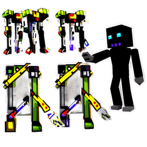 Animated Enderman Action Pose PNG 05242024 PNG