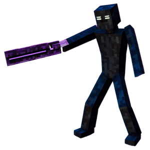 Animated Enderman Action Pose PNG gks PNG