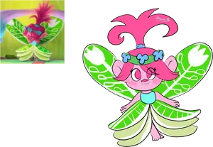 Animated Fairy Character Illustration PNG Image