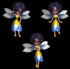 Animated Fairy Poses PNG image with transparent background