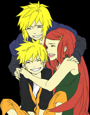 Animated Family Embrace PNG image with transparent background