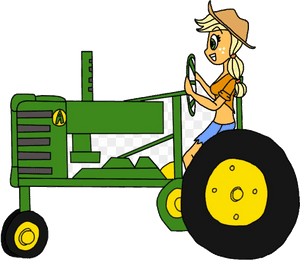 John Deere Cartoon Tractor Free Clip Art Girl Driving, HD Png Download PNG image with transparent background