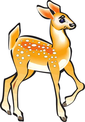 Animated Fawn Illustration PNG Image