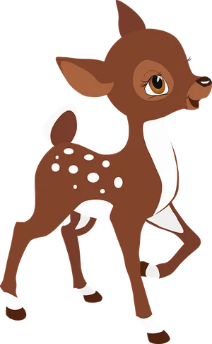 Animated Fawn Walking PNG Image