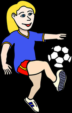 Animated Female Soccer Player Dribbling PNG image with transparent background