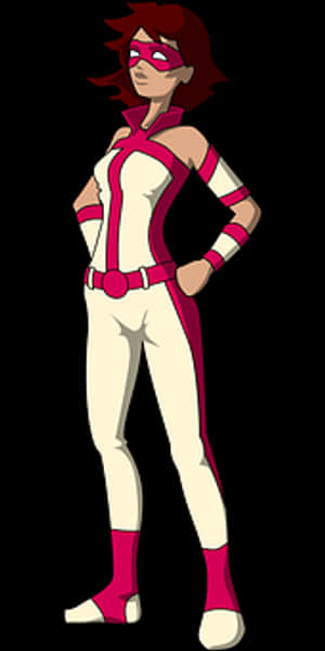 Animated Female Superhero Stance PNG with transparent background