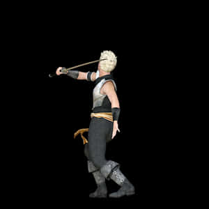 Animated Female Warrior With Sword PNG image with transparent background