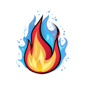 Animated Fire Cartoon PNG psb PNG