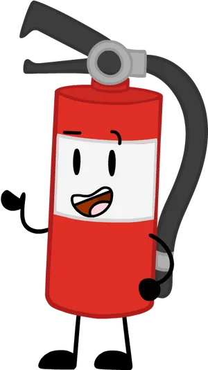 Animated Fire Extinguisher Character PNG Image