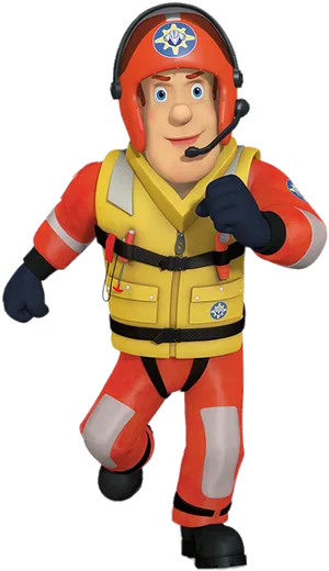 Animated Firefighter Character PNG Image