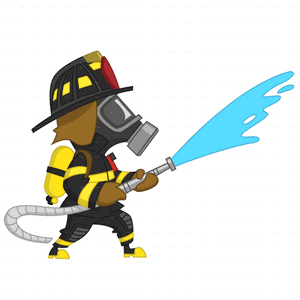 Cartoon Fire Fighting Gif, HD Png Download PNG image with transparent background