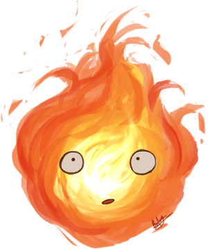 Calcifer By Blackdiamond13-d8na3df Howl's Moving Castle - Howls Moving Castle Png, Transparent Png PNG image with transparent background