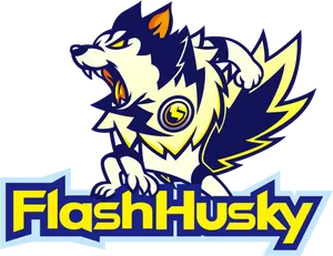 Animated Flash Husky Logo PNG Image