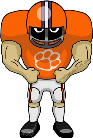 Animated Football Player Clipart PNG Image