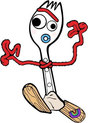 Animated Forky Character PNG Image