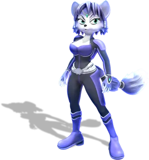 Animated Fox Character Pose PNG Image