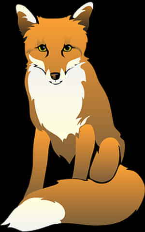 Animated Fox Portrait PNG image with transparent background